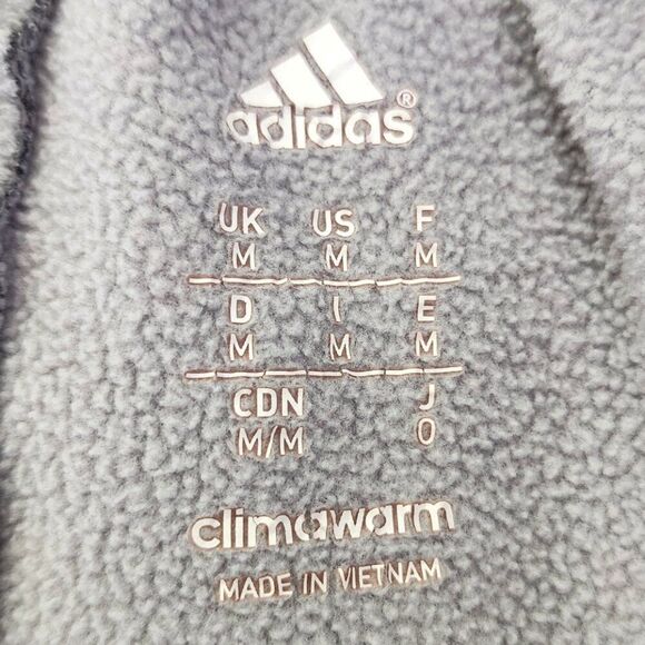 Adidas Track Pants | Men's Med | Gray Climawarm 3 Stripes Athletic Straight - Picture 7 of 8